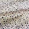 Printed little star organic cotton silk satin fabric