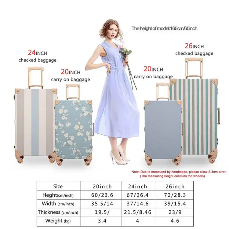 high quality fabric trolley luggage bag