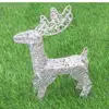 25cm silver glitter painted silver iron straight head deer shape