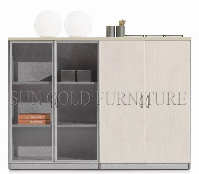 Modern Office Simple Glass Door Small Wall Cabinets Sz Fc071