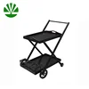 China good supplier 2 tier wooden folding tray table serving trolley