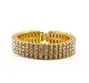 Mens Hip Hop Bling CZ Jewelry Accessories 24K Gold Bracelet