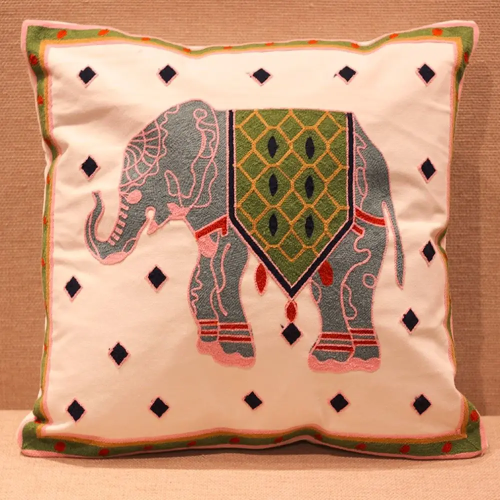 2016 New Cotton Wool Embroidery Special Canvas Home Furnishing Square Pillow Cover hot sales