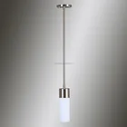 Brushed Nickel Single Light Pendant with Glass shade and GU24 socket