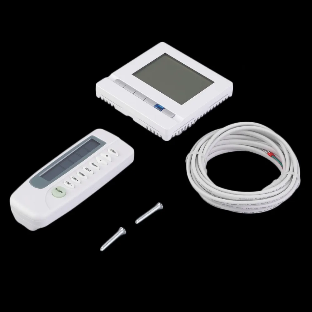 1Pc 16A/250V White LCD Display Thermostat Heat Thermostat Digital Temp Controller