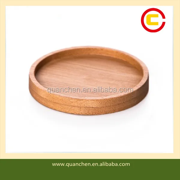 round bamboo drink cut coaster