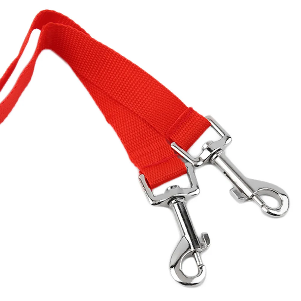 2.5*50 CM Double head Multiple Dual Coupler 2 Way Nylon Dog Pig Pet Walking Leash Lead Collar durable Nylon Dog Lead 2 Colors