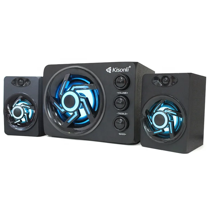 Big usb 2.1 25W wired multimedia pc & mobile phone speakers system with subwoofer 3.5mm jack - ANKUX.COM