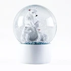 Souvenir Custom Made Animal Resin Water Ball Snow Globe For Souvenir