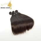 Most hot selling hair weft for salon Mona Hair thick raw mongolian straight hair