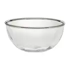 hand blown double wall profile green glass salad bowl for salad and yoghourt