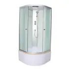 Hot sale prefabricated bathroom pods luxury round glass steam shower room