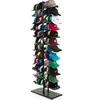 Fitted Double Sided 24 Pockets Floor Metal Baseball Cap Display Stand