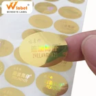 Hot sale custom one time use laser paper labels destructive hologram stickers for medicine wine clothing