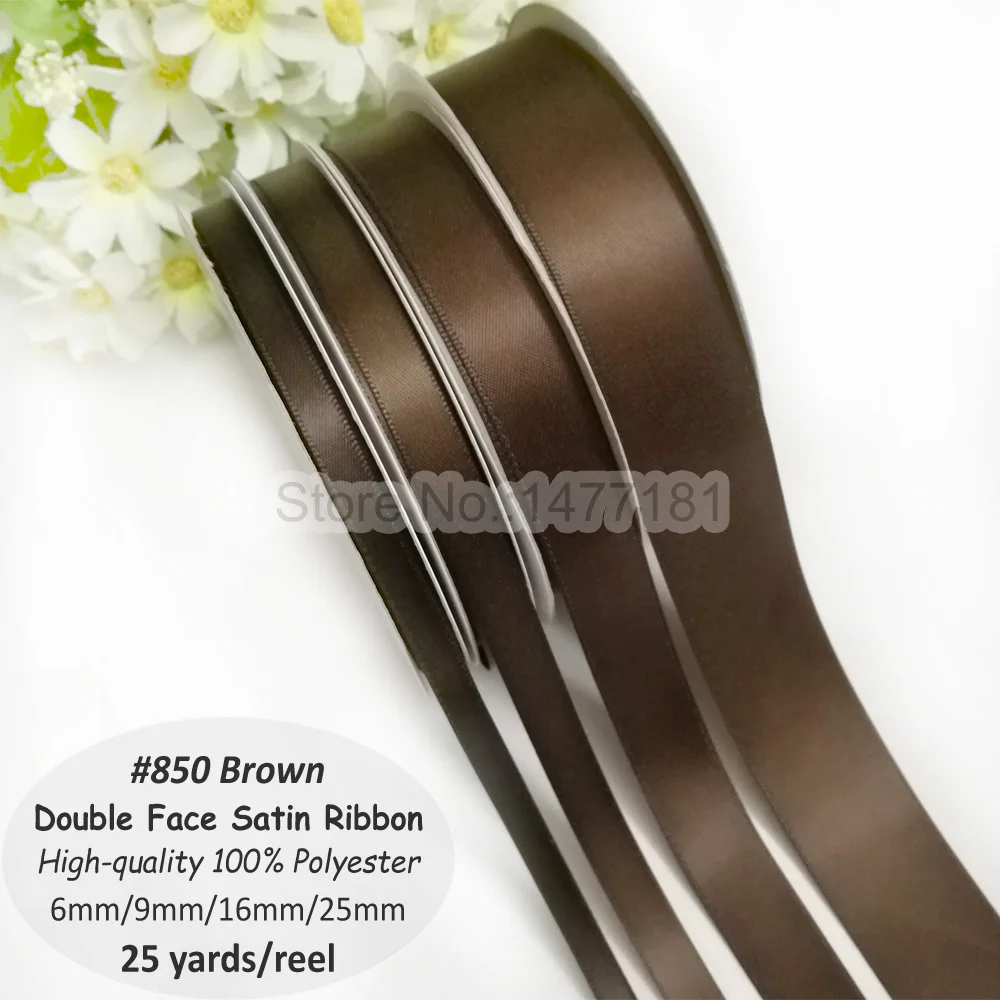 Double Face Satin Ribbon #850 Brown 1