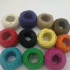 Free sample biodegradable braided twisted dyed jute twine
