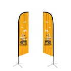 Outdoor promotion polyester fiberglass pole advertising feather beach flag