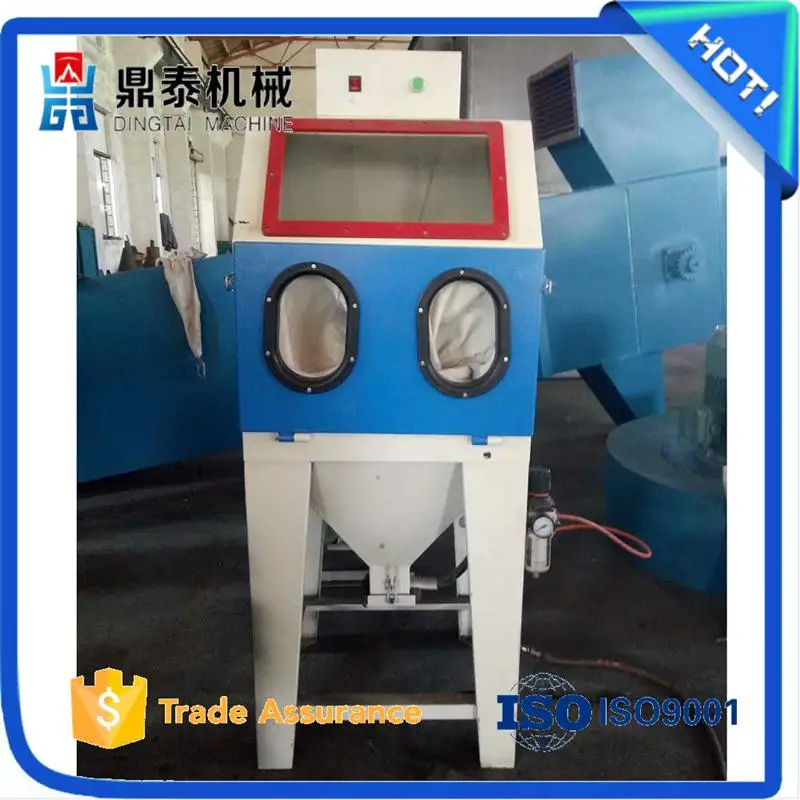 Dry type sand blasting cabinet, mini sandblasting machine
