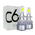 C6 車の Led ヘッドライト電球ランプ 72 ワット 8000LM H1 H3 H7 H8 H10 H11 9005 9006 880 881 5202 自動車 LED ヘッドランプ C6 H1 H7 H11 led