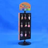 retail store fixture table standing 2 sides swivel steel pegboard rack key chain ring universal metal display