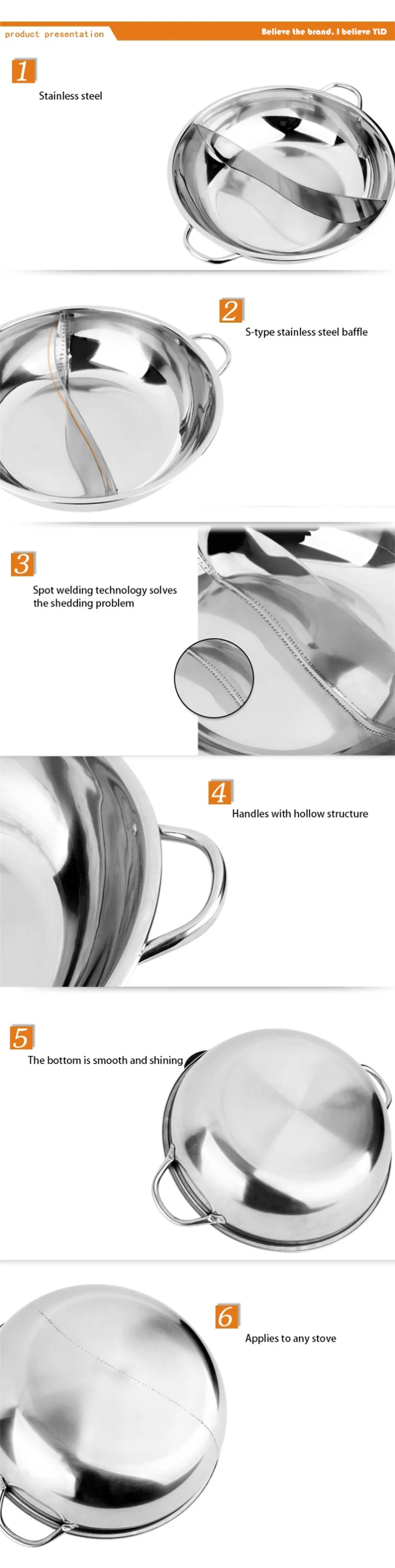 two flavor soup pot chafing dish pot