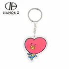Transparent pencil heart shaped love acrylic keychain
