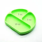 Amazon Choice Easy clean Baby Feeding Bowls Divided Toddler Suction Silicone Baby Plates