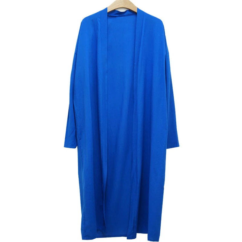 2015 Korean style women elegant dress Europe American hot sale blue black cardigan long clothing fashion cheap free shipping
