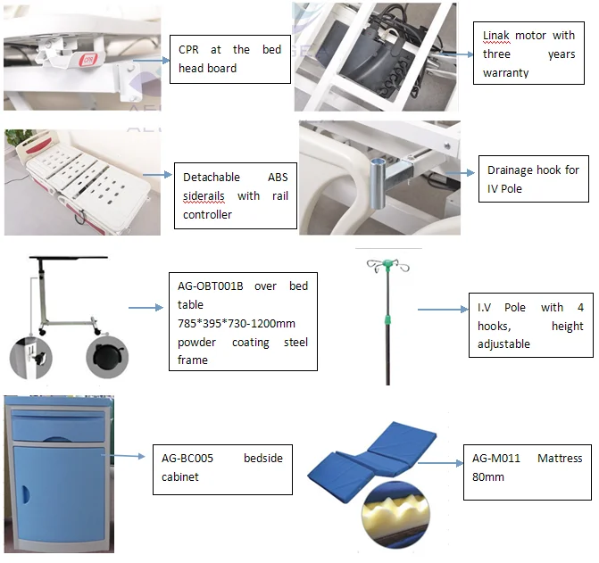 movable electric hospital bed