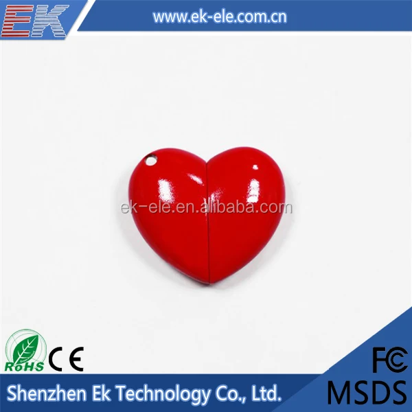 2018 high quality new year gifts w/heart usb flash drive