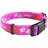 Wholesale Adjustable polyester Nylon personalized jacquard dog collar