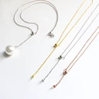 Wholesale 925 sterling silver accessory O shape necklace with silica gel bead and pearl holder for jewelry making