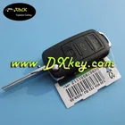 Topbest car plastic key covers with 3+panic button vw key shell with HU 66 blade key cover vw