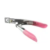 High Quality Nail Art Clipper Cutter For False Edge Manicure Acrylic UV Gel Tips Pink Tool