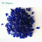 Decorative crushed purple glass sand aggregate
