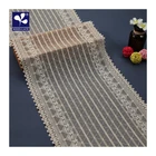 Two Color Five Leaves Flowers Wide Silver Metallic Lace Trim For Lingerie