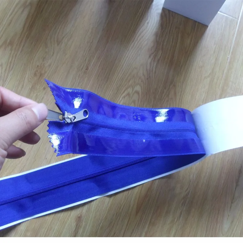 Blue Self Adhesive Zipper 2.75"x7' 3"x7' 3inch width Adhesive Zipper Tape
