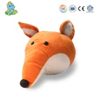 China Factory Cheap Soft Fox Head Stuffed Animal Wall Decoration Toy