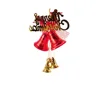 Meilun Art Crafts New design Small beautiful red plastic Christmas bells and christmas party set Decorations