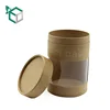 Wholesale tea Kraft paper tube packaging cylinder box with PET window