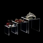 Custom department store showing shoes racks clear acrylic cosmetic display riser shoes for family