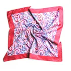 wholesale high quality women square silk twill digital print scarf
