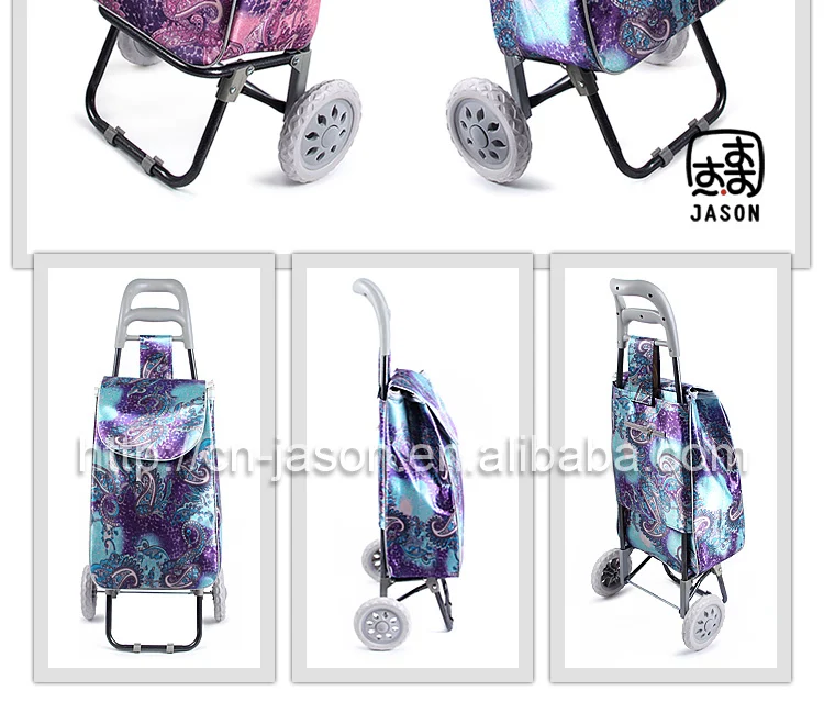 foldable shopping trolley hot sale vintage wahsed canvas travel bag