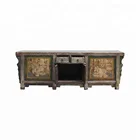 chinese antique recycled wood lacquered TV console furniture