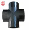 Jiangte Plastic PE Pipe Fittings Cross Tee four way tee for Connecting Water Pipe PE pipe fittings specialist large stock