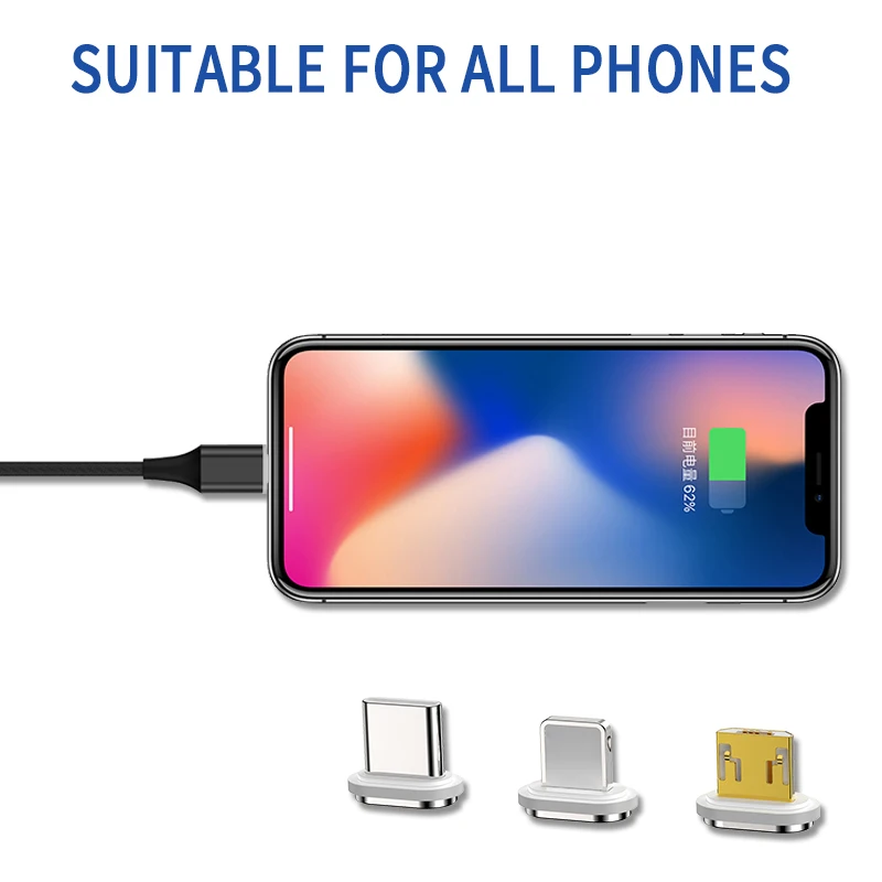 Alibaba best sellers 3 in 1 Connectors cable usb magnetic For Iphone And Android - ANKUX.COM