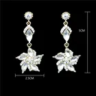 Wholesale high quality Exquisite pageant metal flower earring korea