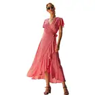 2019 new top sell summer floral print dress maxi dress summer ladies dress casual
