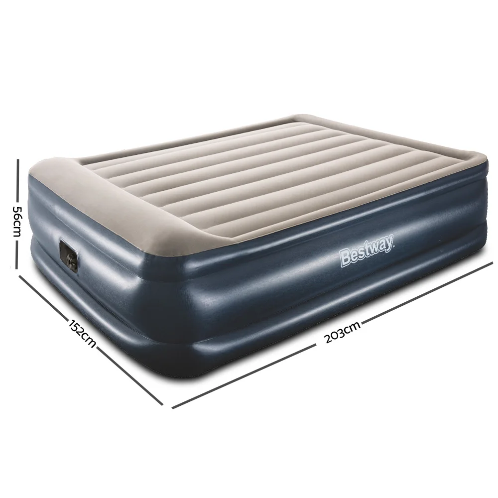 Built-in Pump Single or Queen Bestway Tri-Tech Airbed Air Bed Mattress