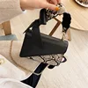 Fashion snakeskin pattern small square bag 2019 new bow Korean versatile chain shoulder handbag